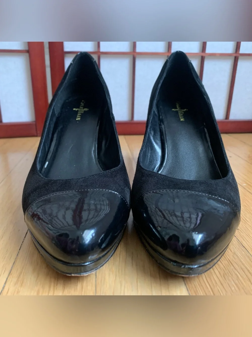 EUC COLE HAAN CARMA OT AIR BLACK LEATHER/SUEDE SPECTATOR PUMPS IN SIZE 8B